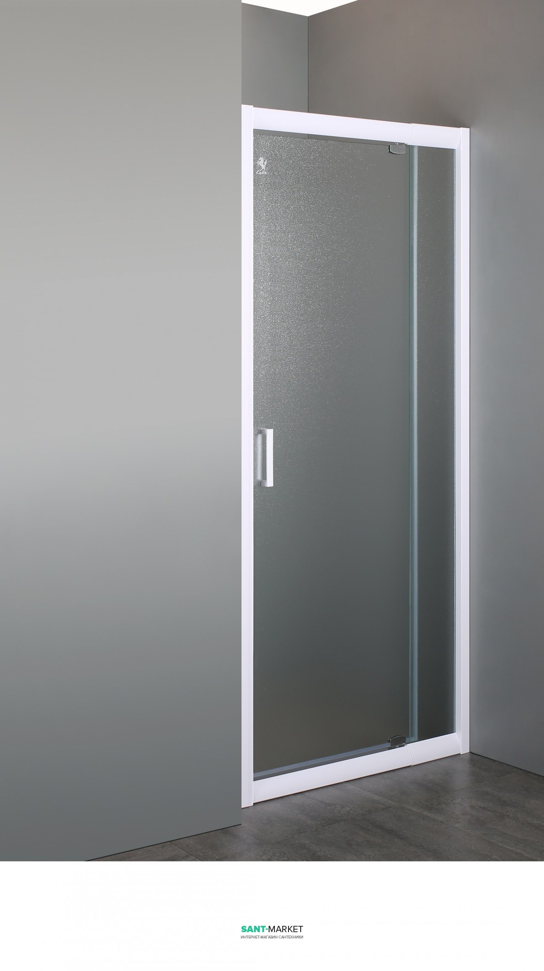 Душові двері в нішу Eger 70х80х185 орні 599-111