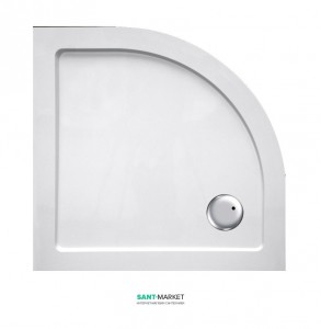 Душевой поддон четверть круга Eger 100х100х3.5 белый 599-1010R