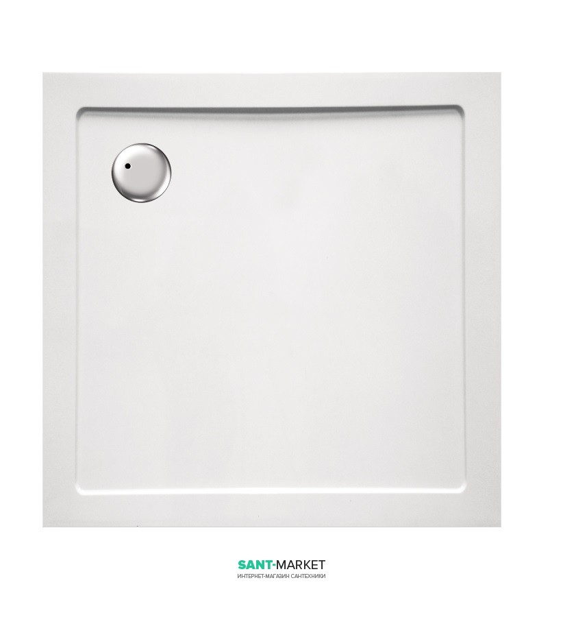 Душевой поддон квадратный Eger 100х100х3.5 белый 599-1010S