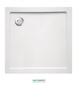 Душовий піддон квадратний Eger 80х80х3.5 білий 599-8080S