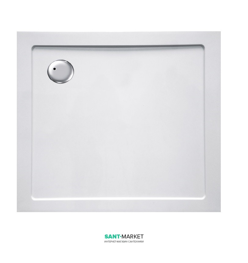 Душевой поддон прямоугольный Eger 100х80х3.5 белый 599-1080S