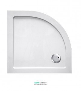 Душовий піддон чверть кола Eger 80х80х3.5 білий 599-8080R