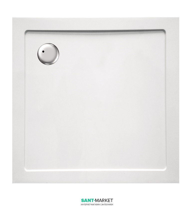 Душевой поддон квадратный Eger 80х80х3.5 белый 599-8080S