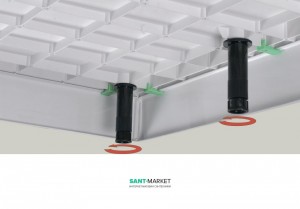 Комплект ножек Eger и креплений лицевой панели для поддонов LG-8