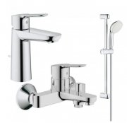 Набор смесителей для ванны Grohe BauEdge 3в1 хром 123367M