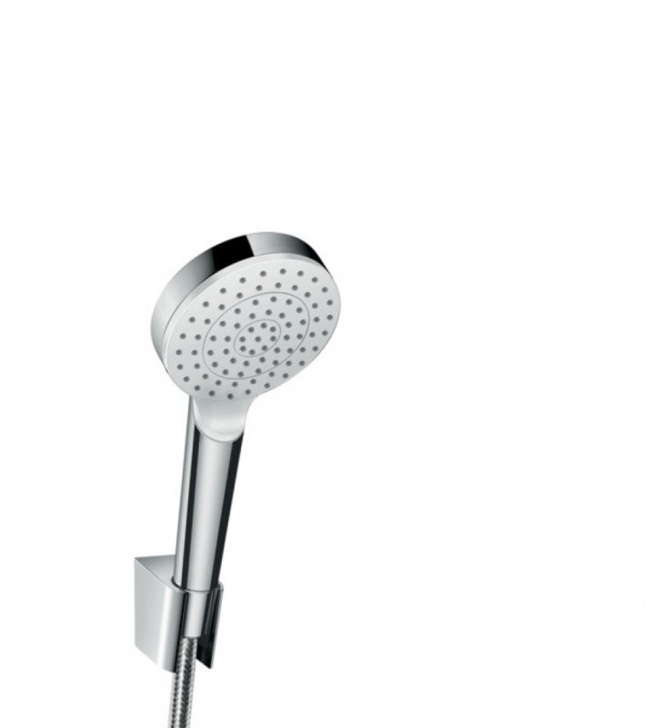 Душовий гарнітур з настінним тримачем Hansgrohe колекція Crometta EcoSmart 1jet 1 25 м хром / білий 26568400