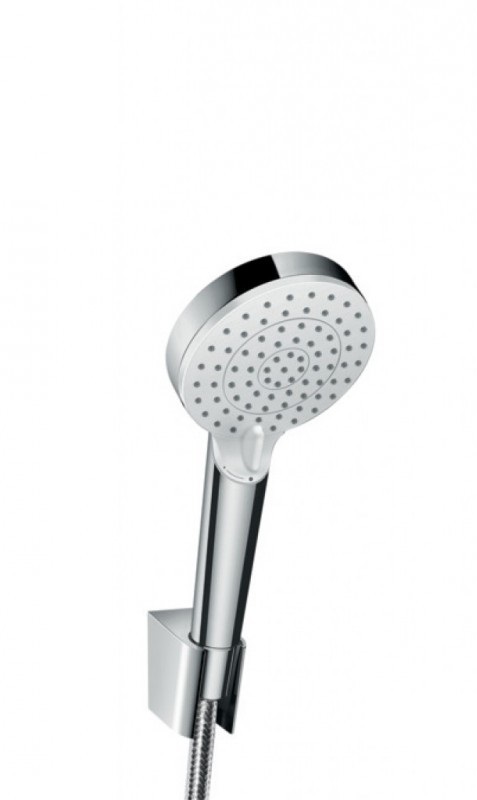 Душевой гарнитур с настенным держателем Hansgrohe коллекция Crometta Vario 1 25 м хром/белый 26691400