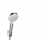 Душовий гарнітур з настінним тримачем Hansgrohe колекція Crometta Vario EcoSmart 1 6 м хром / білий 26694400