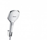 Душевой гарнитур с настенным держателем Hansgrohe коллекция Raindance Select E 120 1 25 м хром/белый 26700400