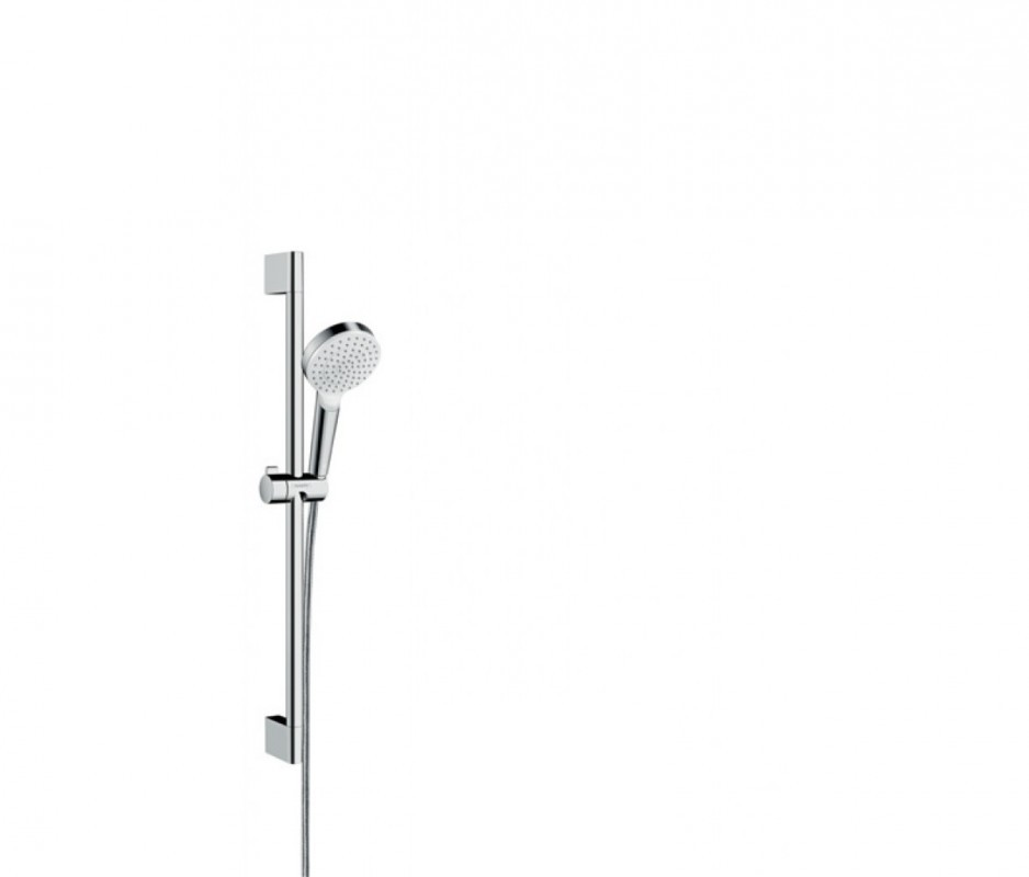 Душовий гарнітур зі штангою Hansgrohe колекція Crometta 1jet 0 65 м хром / білий 26533400