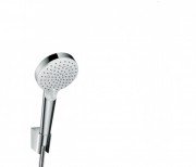 Душевой гарнитур с настенным держателем Hansgrohe коллекция Crometta Vario EcoSmart 1.25 м хром/белый 26693400