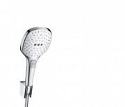 Душовий гарнітур з настінним тримачем Hansgrohe колекція Raindance Select E 120 1 25 м хром / білий 26700400