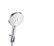 Душовий гарнітур з настінним тримачем Hansgrohe колекція Raindance Select S 120 1 25 м хром / білий 26701400