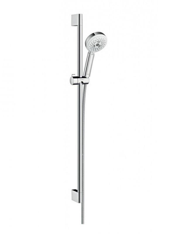Душевой гарнитур со штангой Hansgrohe коллекция Crometta 100 Multi EcoSmart 0.90 м хром/белый 26659400
