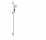 Душевой гарнитур со штангой Hansgrohe коллекция Crometta 1jet 90 см хром/белый 26537400