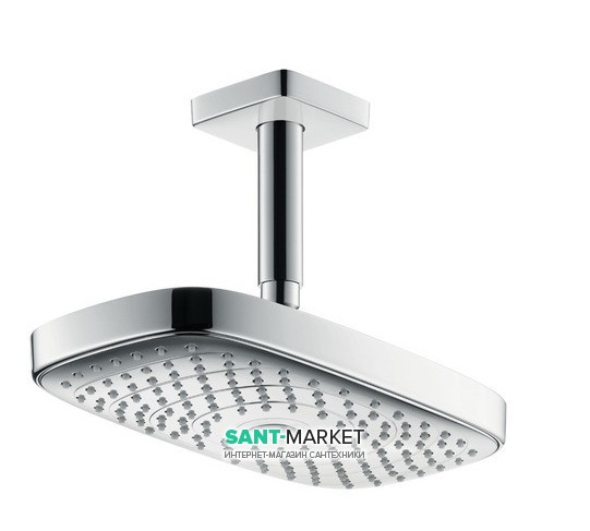 Верхній душ з тропічним душем Hansgrohe колекція Raindance Select Е EcoSmart 300 2jet хром 26608000