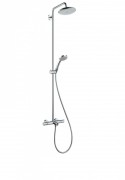 Душевая система Hansgrohe коллекция Croma Showerpipe 220 1jet с термостатом для ванны хром 27223000