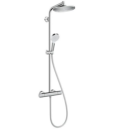 Душевая система Hansgrohe коллекция Crometta S Showerpipe EcoSmart 240 1jet с термостатом хром 27268000