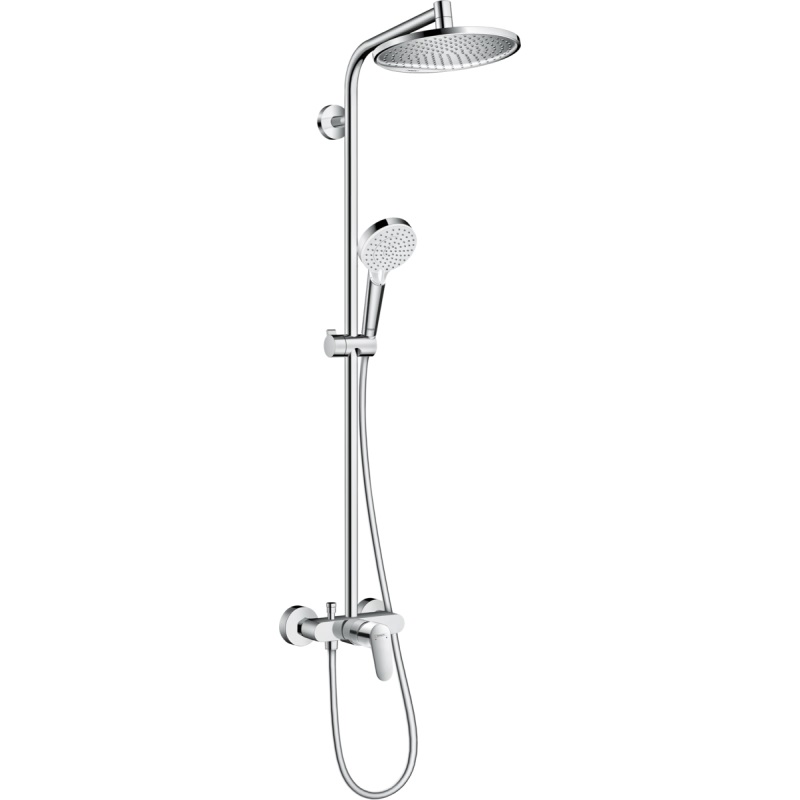 Душевая система Hansgrohe коллекция Crometta S Showerpipe 240 1jet с однорычажным смесителем хром 27269000