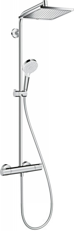Душевая система Hansgrohe коллекция Crometta E Showerpipe 240 1jet с термостатом хром 27271000