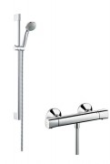 Душевой гарнитур со штангой Hansgrohe коллекция Crometta Vario 85 0.65 м с термостатом хром 27058000