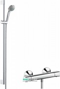 Душевой гарнитур со штангой Hansgrohe коллекция Crometta Vario 85 0.9 м с термостатом хром 27080000