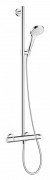 Душевой гарнитур со штангой Hansgrohe Croma Select S SemiPipe Multi EcoSmart 0.9 м с термостатом хром/белый 27249400
