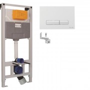 Система інсталяції для підвісного унітазу Imprese 3 в 1 кнопка біла i9109