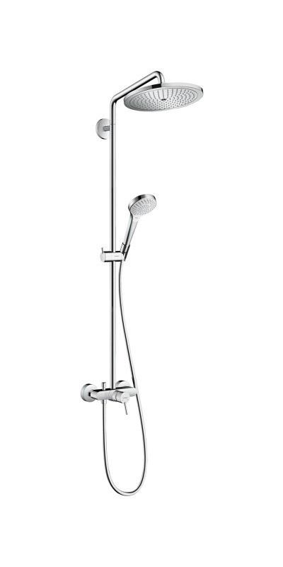 Душова система Hansgrohe колекція Croma Select S Showerpipe 280 1jet з одноважільним змішувачем хром 26791000