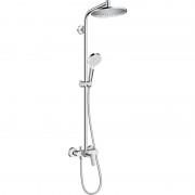 Душова система Hansgrohe колекція Crometta S Showerpipe 240 1jet з одноважільним змішувачем хром 27269000