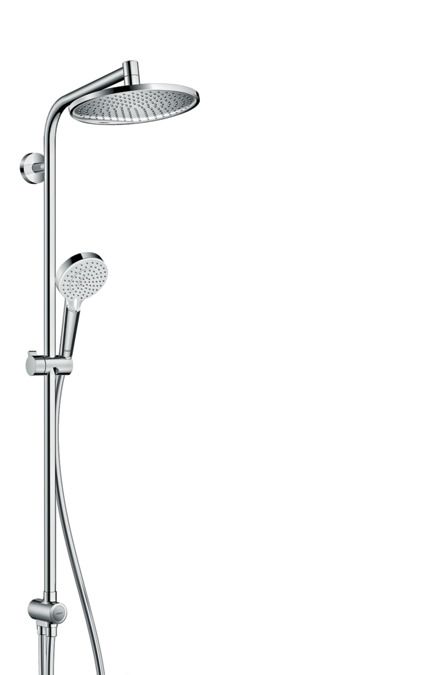 Душевая система Hansgrohe коллекция Crometta S Showerpipe EcoSmart Reno 240 1jet EcoSmart хром 27270000