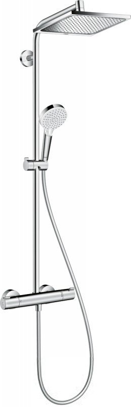Душевая система Hansgrohe коллекция Crometta E Showerpipe 240 1jet с термостатом хром 27271000