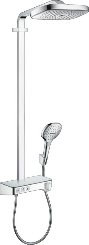 Душевая система Hansgrohe коллекция Raindance Select E Showerpipe 300 3jet с термостатом хром 27127000