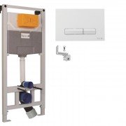 Система інсталяції для підвісного унітазу Imprese 3 в 1 кнопка біла i9109