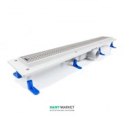 Душевой трап Styron Basic 1000 сухой затвор с полированной решеткой STY-B-100