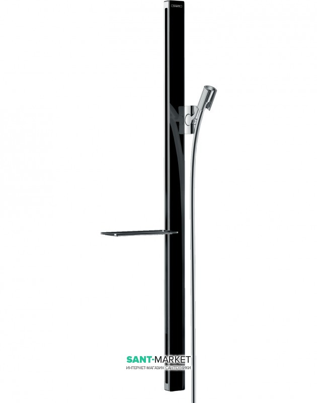 Штанга для душу з поличкою Hansgrohe колекція Raindance E Unica хром / чорна 27640600