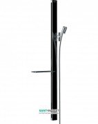 Штанга для душу з поличкою Hansgrohe колекція Raindance E Unica хром / чорна 27640600