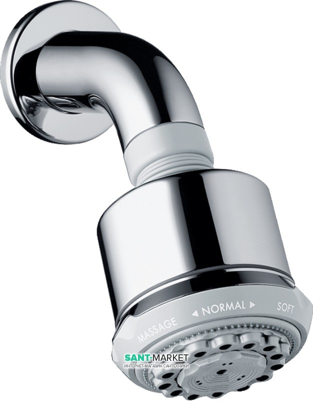 Верхний душ Hansgrohe коллекция Clubmaster 3jet хром/серый 27475000