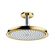 Верхній душ з тропічним душем Hansgrohe колекція Raindance Classic AIR хром / золото 27405090