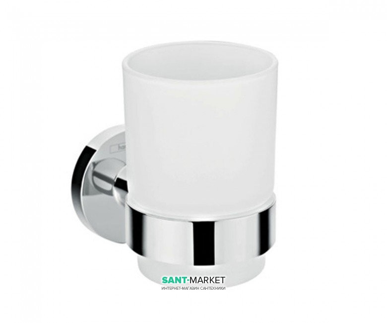 Стакан для зубних щіток Hansgrohe Logis з власником хром / білий 41718000