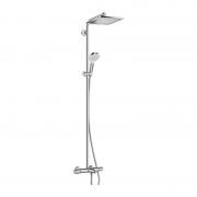 Душевая система Hansgrohe коллекция Crometta E Showerpipe 240 1jet с термостатом для ванны хром 27298000
