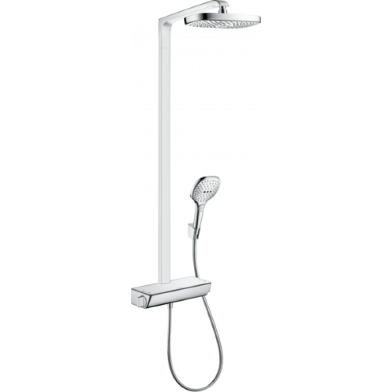 Душова система Hansgrohe колекція Raindance Select E Showerpipe EcoSmart 300 2jet з термостатом хром 27282000