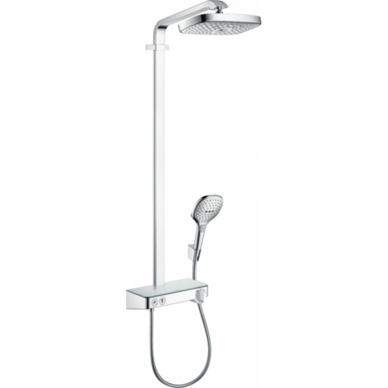 Душова система Hansgrohe колекція Raindance Select E Showerpipe EcoSmart 300 2jet з термостатом хром 27283000