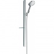 Душевой гарнитур со штангой Hansgrohe коллекция Raindance Select S 120 3jet 90 см хром/белый 27648400