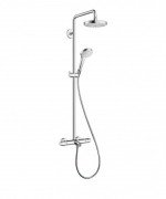 Душевая система Hansgrohe коллекция Crometta S Showerpipe 180 2jet с термостатом для ванны хром/белый 27351400