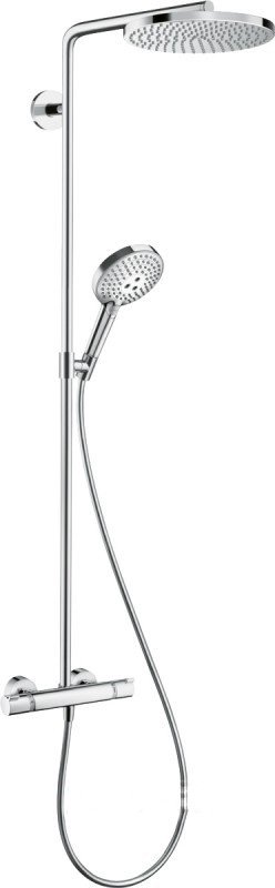 Душевая система Hansgrohe коллекция Raindance Select S Showerpipe 240 1jet P с термостатом хром 27633000