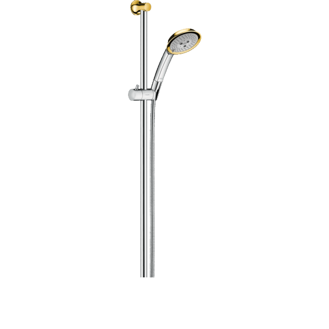 Душовий гарнітур зі штангою Hansgrohe колекція Raindance Classic 100 AIR хром / золото 27841090
