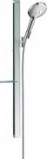 Душевой гарнитур со штангой Hansgrohe коллекция Raindance Select S EcoSmart 120 3jet 90 см хром/белый 27649400