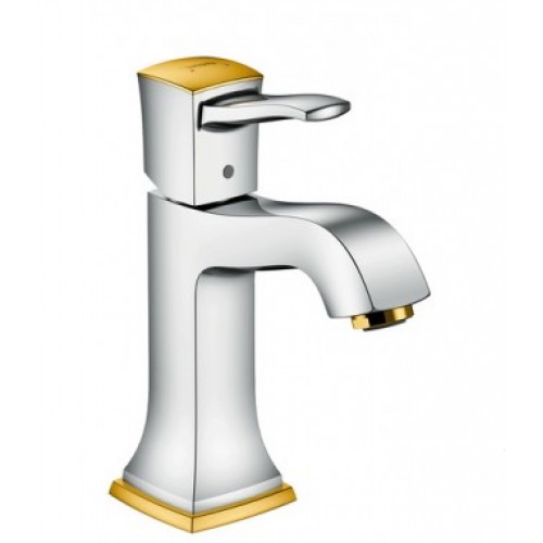 Смеситель для раковины однорычажный с донным клапаном Hansgrohe коллекция Metropol Classic хром/золото 31300090