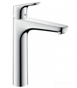 Смеситель для раковины однорычажный высокий с донным клапаном Hansgrohe коллекция Focus хром 31658000